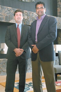 Navin Deo and Rene Vela. Credit T&T Guardian