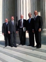 Attorney Joseph Smith (second from left) with Static Control's Dale Lewis, William London, Bill Swartz and Michael Swartz
