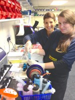 Cartridge World Leominster’s Ink technician Ana Felix with new retail assistant Danielle Turner (Credit: Hereford Times)