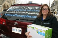 Stephanie Birt, Owner of Blue Ocean Office Supplies and Solutions (Credit: Troy Bridgeman/Guelph Mercury)