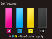 An image from the Brother printers, displaying the message when a non-OEM cartridge is installed