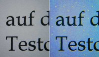Test print from an HP Colour LaserJet 3700, showing the yellow dots