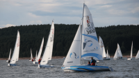 The company's team taking part in the sailing championship