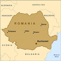 Map of Romania
