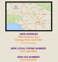 An image provided showing the company's new address and contact details