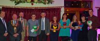 Employee award winners and special guests at the Print-Rite Europe anniversary dinner