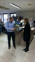 Leo Kooistra being recognised by his colleagues at Katun